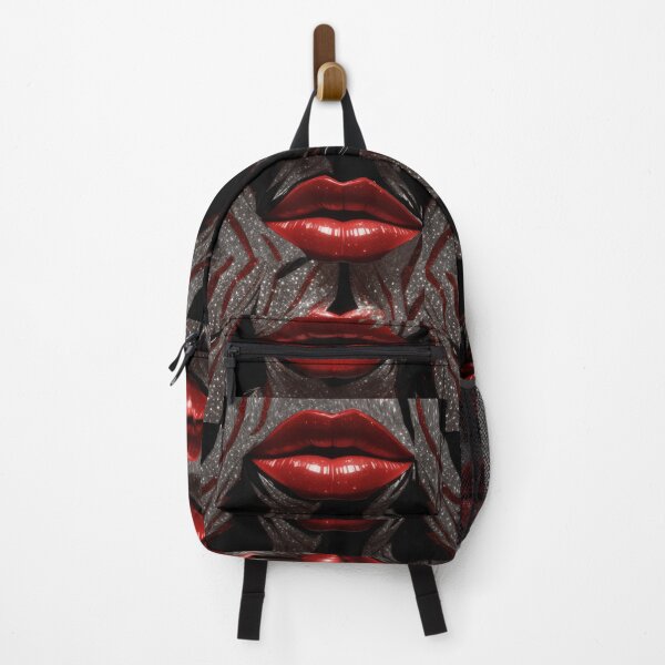 Item preview, woman's red lips intertwined with jewelry woman Lipstick fashion in black background designed and sold by Carlos Gudino.