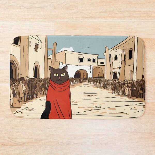 Item preview, Ancient City of Pompeii Silly Cute Red Caped Cat designed and sold by omerfdln34.