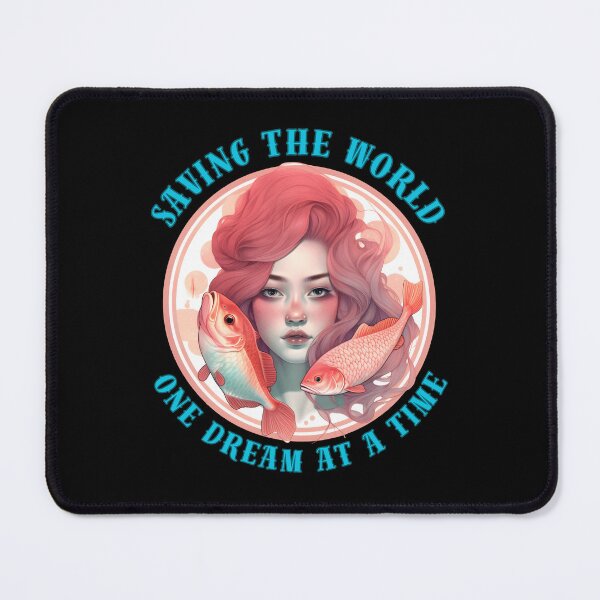 Item preview, Saving The World, One Dream At A Time. pisces quote designed and sold by ZodiacWonders.
