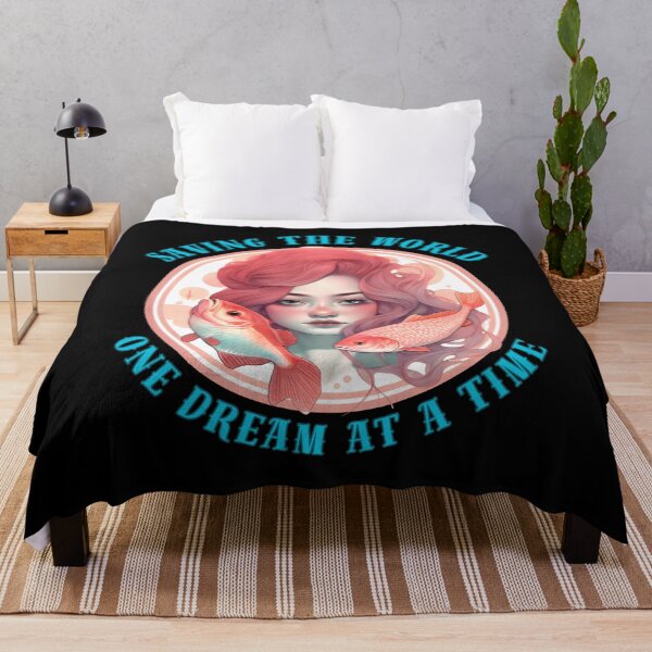 Item preview, Saving The World, One Dream At A Time. pisces quote designed and sold by ZodiacWonders.