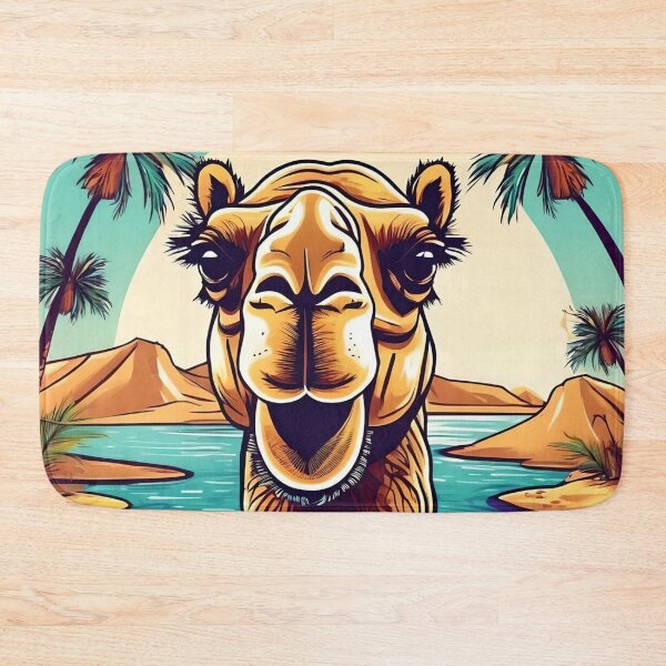 Item preview, Oasis in the desert with camel in the water. designed and sold by Ciervo Primavera.