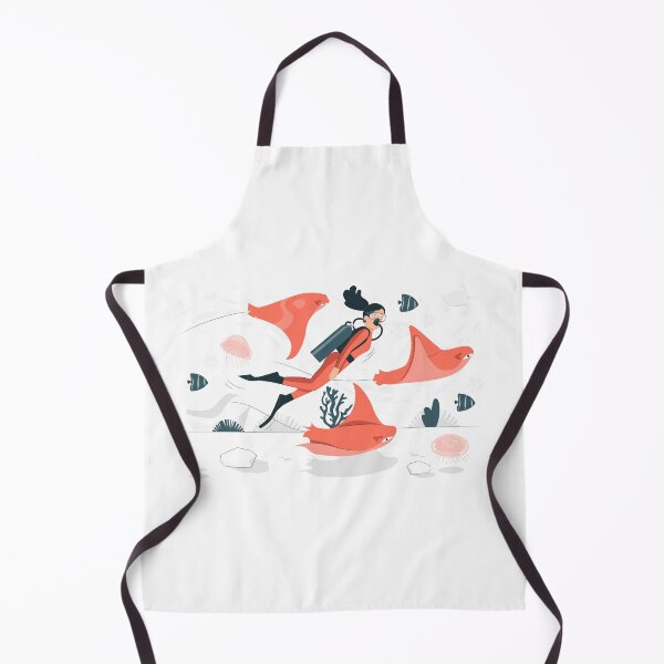 Item preview, Diver woman with manta rays designed and sold by Peycer.