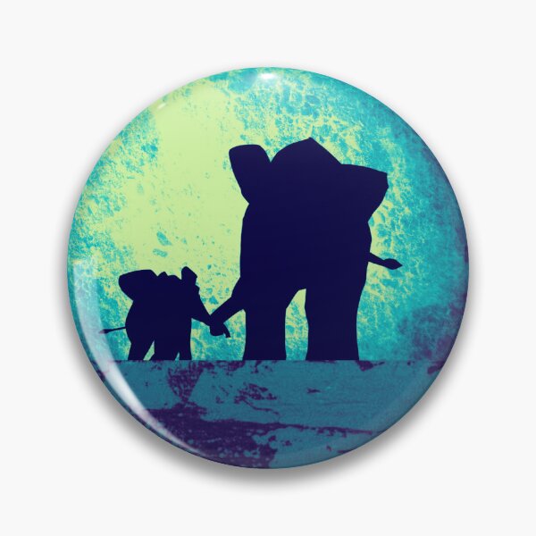 Item preview, Cute Elephants , baby elephant , starlit night with crescent moon designed and sold by wrightsonarts.