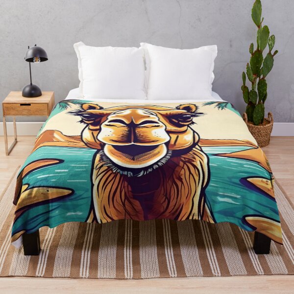 Item preview, Oasis in the desert with camel in the water. designed and sold by Ciervo Primavera.