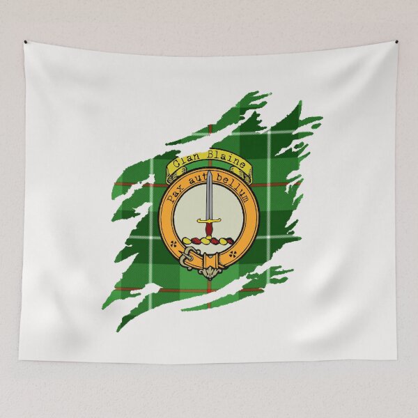 Item preview, Blaine Clan Crest Scottish Surname Tartan designed and sold by BagTown Clans.