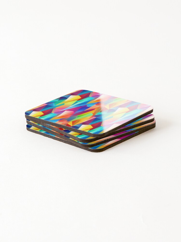 Thumbnail 4 of 5, Coasters (Set of 4), Amazing Colorful pattern designed and sold by Sp3ctrumOfColor.