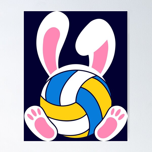 Item preview, Volleyball Easter bunny with rabbit ears bunny feet designed and sold by hobbybox.