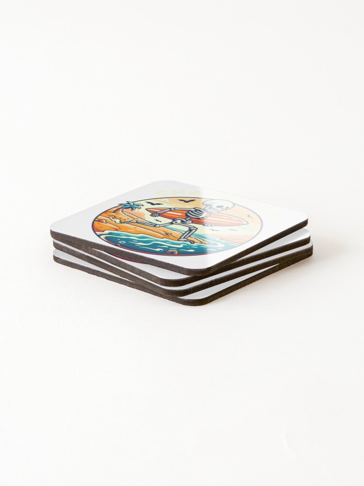 Thumbnail 4 of 5, Coasters (Set of 4), Chasing Rips designed and sold by OldSchoolRetro.