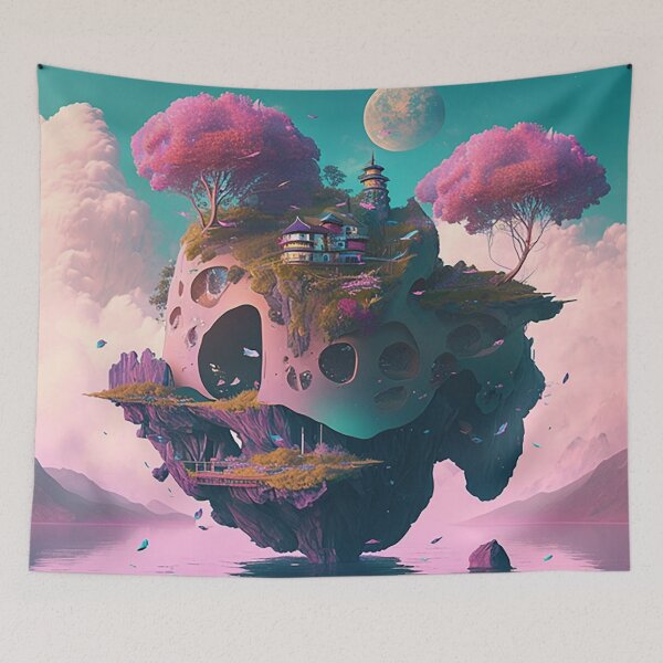 Item preview, Pastel Dreamworld - Ethereal Floating Islands & Fantasy Scapes designed and sold by PaintbrushPlace.