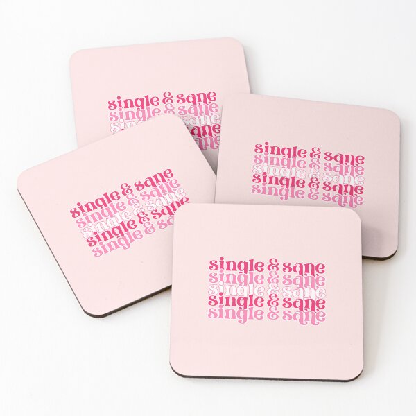 Item preview, Single & Sane Valentine's Pink  designed and sold by ArtMeetsPizza.