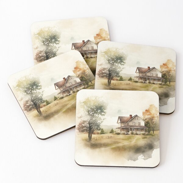Item preview, Rustic Serenity - Vintage Countryside and Farmhouse Watercolor designed and sold by PaintbrushPlace.