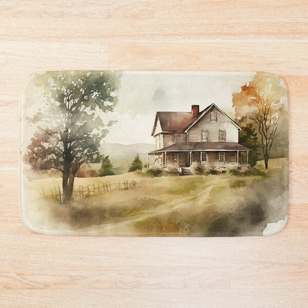 Item preview, Rustic Serenity - Vintage Countryside and Farmhouse Watercolor designed and sold by PaintbrushPlace.