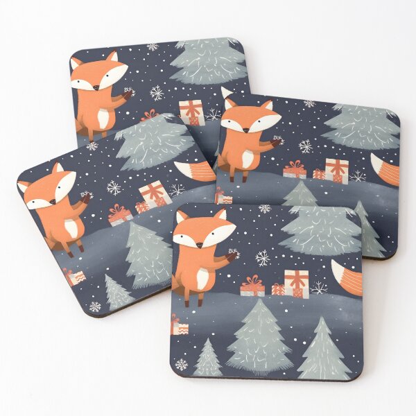 Item preview, Fox Christmas Pattern designed and sold by FoxVibes.