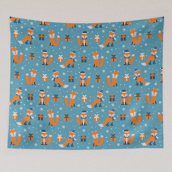 Item preview, Fox Christmas Pattern designed and sold by FoxVibes.
