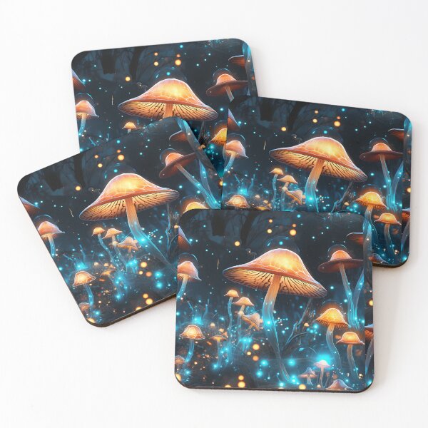 Item preview, Luminous Mushrooms designed and sold by sixblackroses.