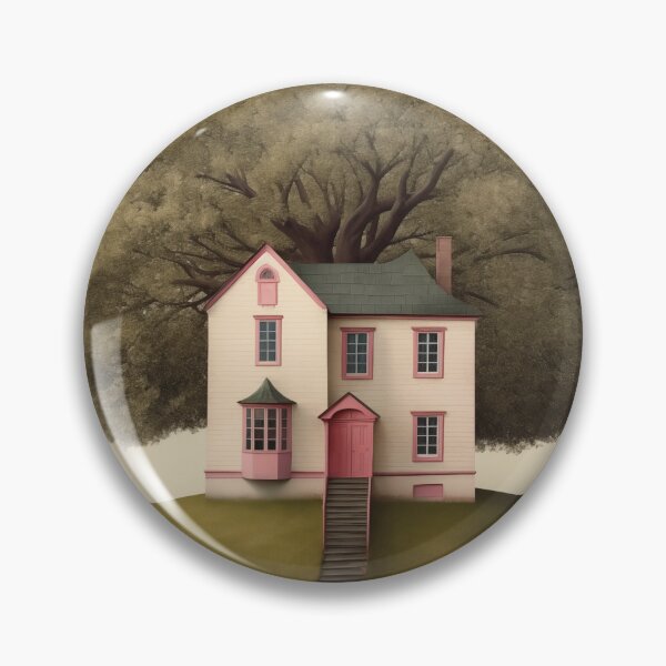 Item preview, Linda casa rosada en el jardín. Amar. Corazón. arte del dia de san valentin designed and sold by maxa0109.