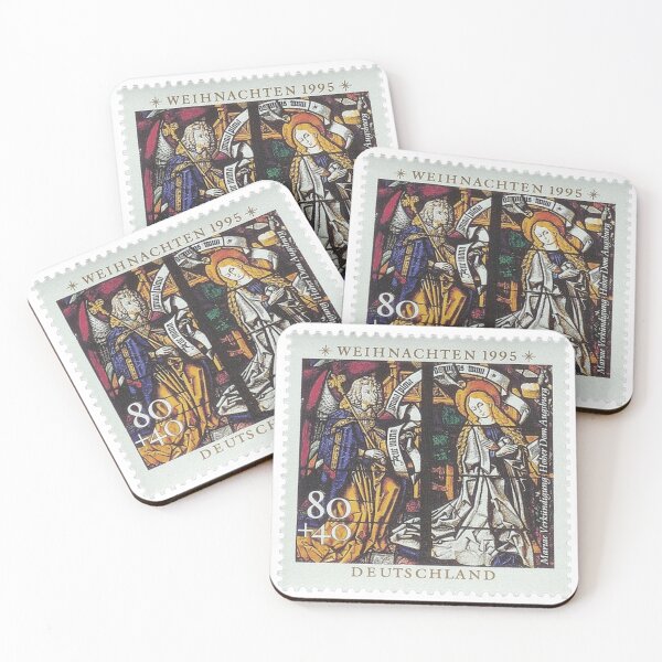Item preview, Deutsche Post AG stamp from 1995, Mariae Annunciation, details from the Marian window of Augsburg Cathedral designed and sold by HeraldryCabinet.