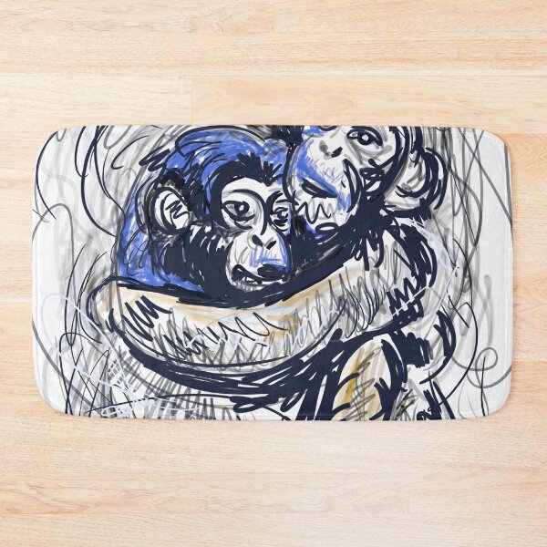 Item preview, Two Monkeys love simi abstract art by kartick dutta | Two Monkeys love designed and sold by KARTICK DUTTA.