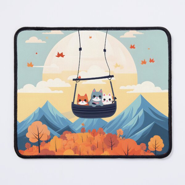 Item preview, Cat Cable Car Fun Moments Cute Stupid Cats at Sunset designed and sold by omerfdln34.