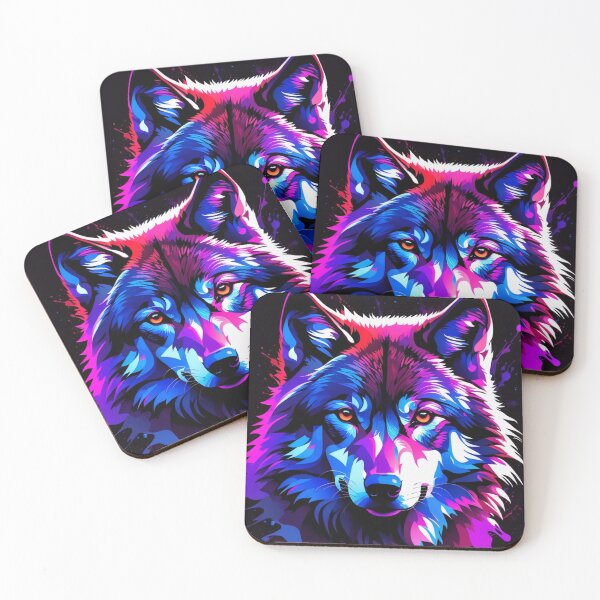 Artikelvorschau, Wolf (Porträt von tropfender Farbe) entworfen und verkauft von Gilby-Designs.