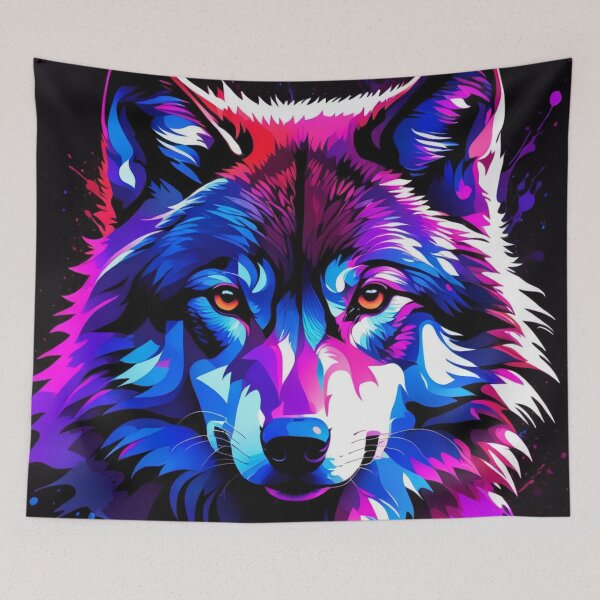 Item preview, Wolf ( dripping paint portrait ) designed and sold by Gilby-Designs.