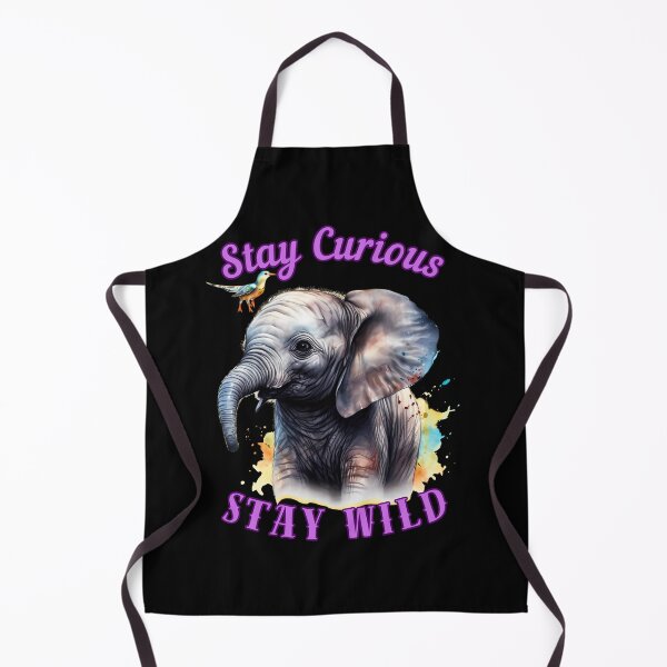 Item preview, Stay Curious, Stay Wild. elephant face designed and sold by ElephantVibes.