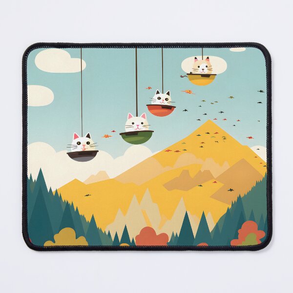 Item preview, Cheerful Cats at Sunset Fun at the Cable Car designed and sold by omerfdln34.