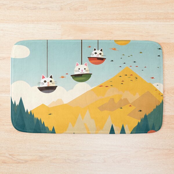 Item preview, Cheerful Cats at Sunset Fun at the Cable Car designed and sold by omerfdln34.