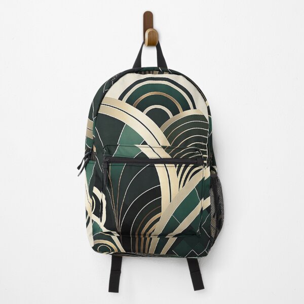 Item preview, Deco Elegance in Dark Green - Sophisticated Geometric Art Deco Design designed and sold by PaintbrushPlace.