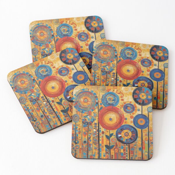 Item preview, Abstract Flowers in a Garden Landscape After Klimt designed and sold by Vicky Brago-Mitchell®.