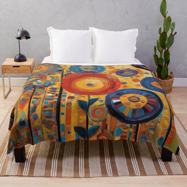 Item preview, Abstract Flowers in a Garden Landscape After Klimt designed and sold by Vicky Brago-Mitchell®.