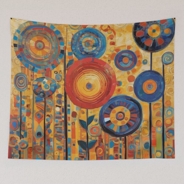 Item preview, Abstract Flowers in a Garden Landscape After Klimt designed and sold by Vicky Brago-Mitchell®.