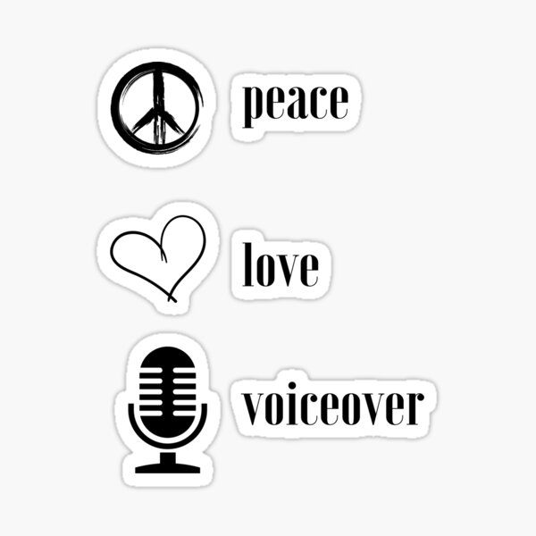 Item preview, Peace Love Voiceover designed and sold by ShopPretty.
