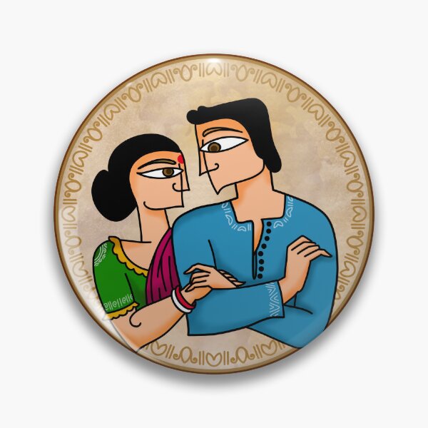 Item preview, Love couple Folk designed and sold by Charmy Design.