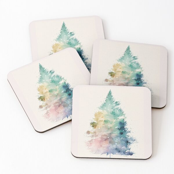 Item preview, Christmas Tree Watercolor Splah Portrait designed and sold by Vicky021.