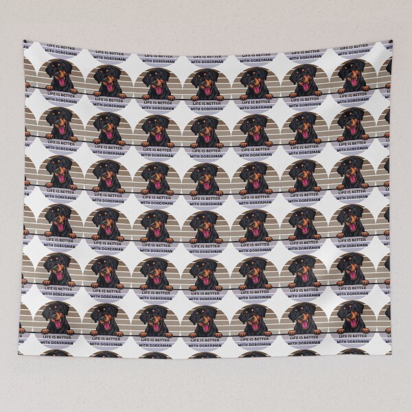 Item preview, Life is better with doberman, best funny gift for Doberman Pinscher lovers Sticker designed and sold by Anu  Ram.