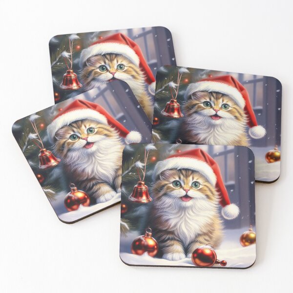 Aperçu de l'œuvre Chat de joyeuses fêtes créée et vendue par piakestore.