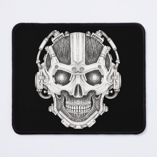 Item preview, Skull headphones cyberpunk futuristic. designed and sold by Jiwsurreal.