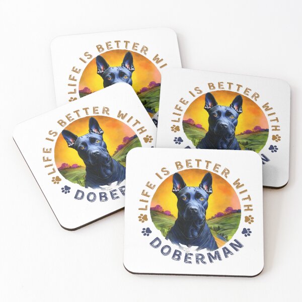 Item preview, Life is better with doberman, best funny gift for Doberman Pinscher lovers Sticker designed and sold by Anu  Ram.