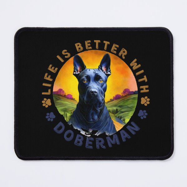 Item preview, Life is better with doberman, best funny gift for Doberman Pinscher lovers Sticker designed and sold by Anu Ram.