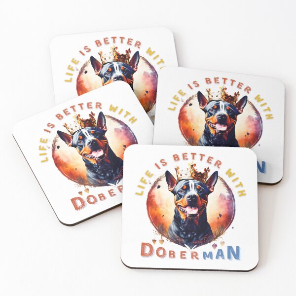 Item preview, Life is better with doberman, best funny gift for Doberman Pinscher lovers Sticker designed and sold by Anu  Ram.