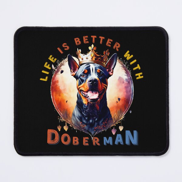 Item preview, Life is better with doberman, best funny gift for Doberman Pinscher lovers Sticker designed and sold by Anu Ram.