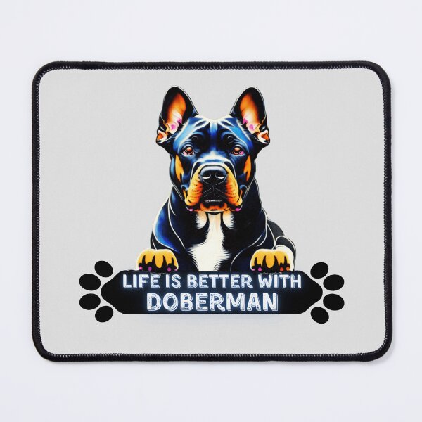 Item preview, Life is better with doberman, best funny gift for Doberman Pinscher lovers Sticker designed and sold by Anu Ram.