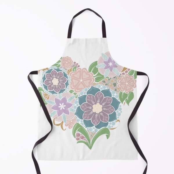 Item preview, Zentangle Floral Heart - white lines and color designed and sold by SuspendedDreams.