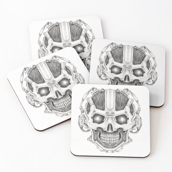 Item preview, Skull headphones cyberpunk futuristic. designed and sold by Jiwsurreal.