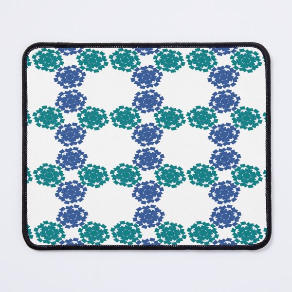 Item preview, green and blue flower in circle patter, clean and clear designed and sold by pipikijung.
