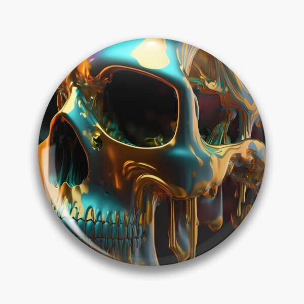 Item preview, Golden Chrome Skull designed and sold by Stevburykingev.