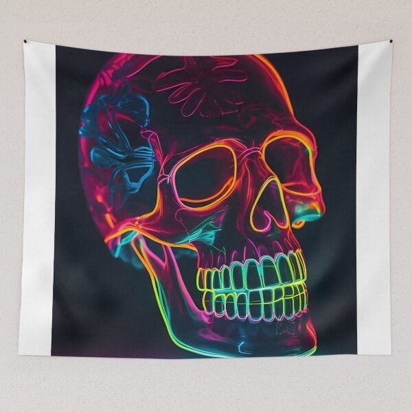 Item preview, Glowing Neon Skull designed and sold by Stevburykingev.