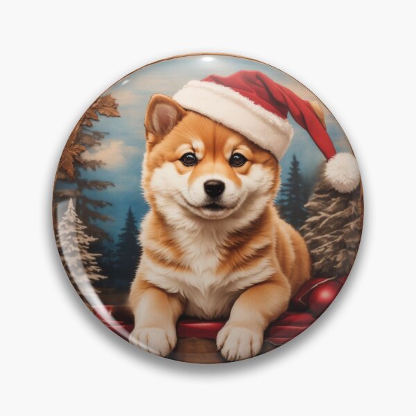 Item preview, Christmas with Shiba Inu: The Noble Spirit of Wood (Pyro Pets Art - 230) designed and sold by pyropetsart.