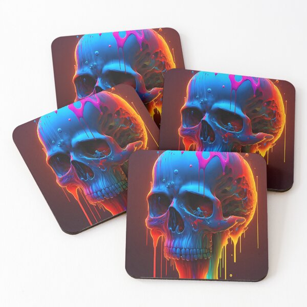 Item preview, Colorful Paint Skull designed and sold by Stevburykingev.